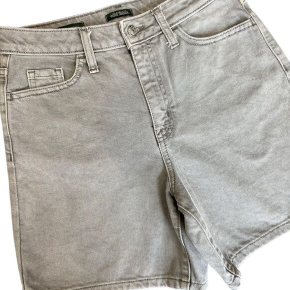 Wild Fable highest rise Bermuda Jean Shorts Grey Size 0/25 - Picture 8 of 14